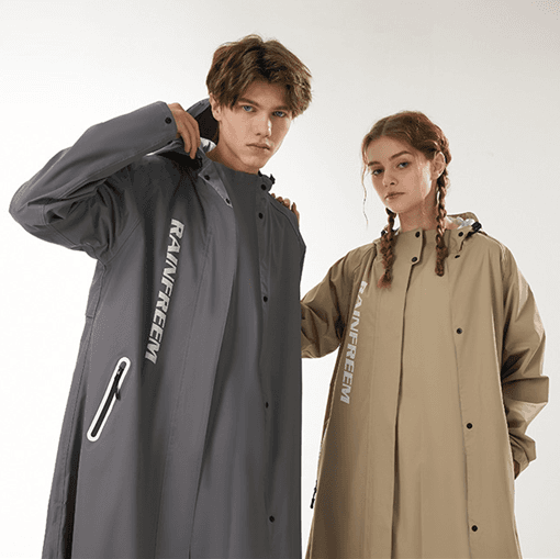 多機能ロング丈レインウェア