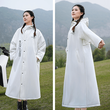 レインウェア 全天候型ロングレインコート