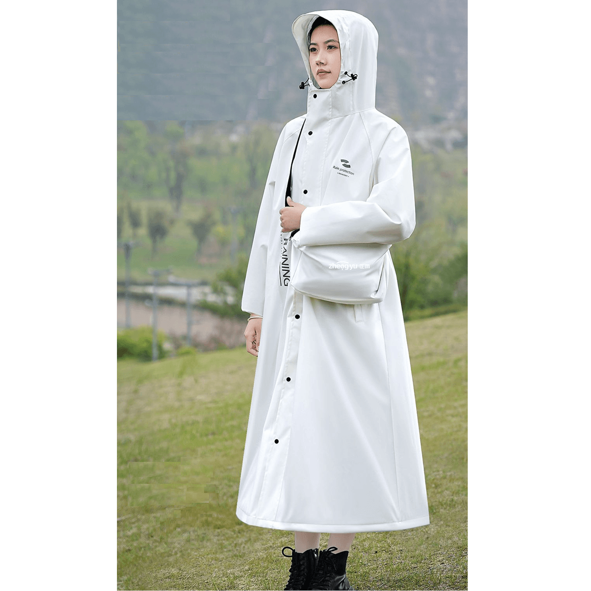 レインウェア 全天候型ロングレインコート