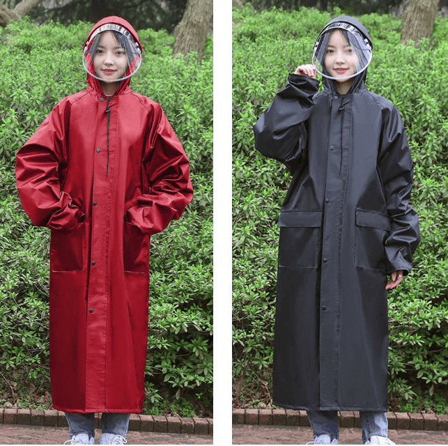 透明フード付き全身防水レインウェア