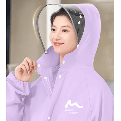 ゆったりロング丈あったかレインウェア