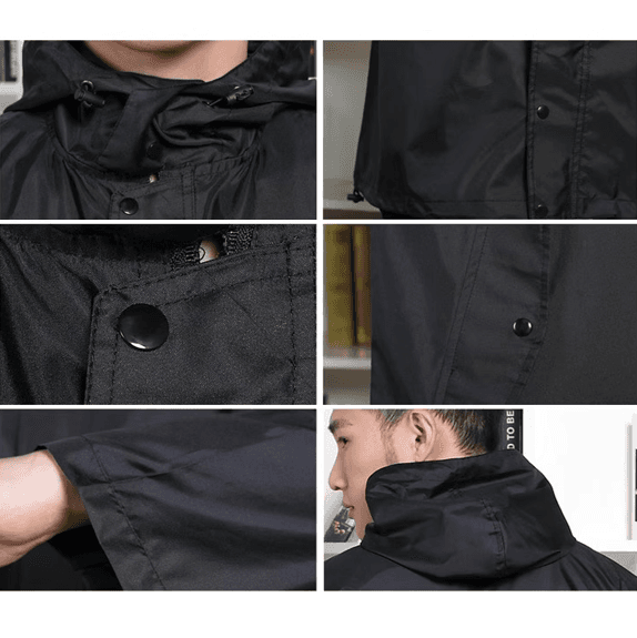 レインウェア シンプル防水ロングレインコート