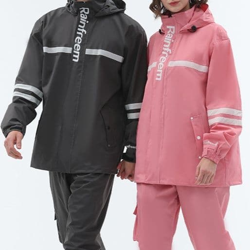 レインウェア 高視認性反射帯付き高機能防水上下セット