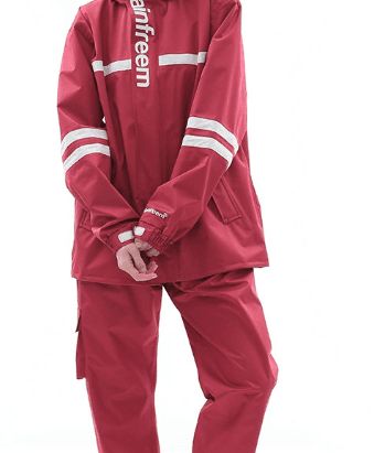 レインウェア 高視認性反射帯付き高機能防水上下セット