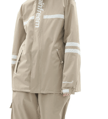 レインウェア 高視認性反射帯付き高機能防水上下セット