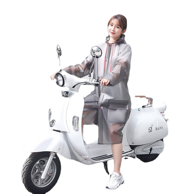 レインウェア シースルーレインコート 上品シルエット