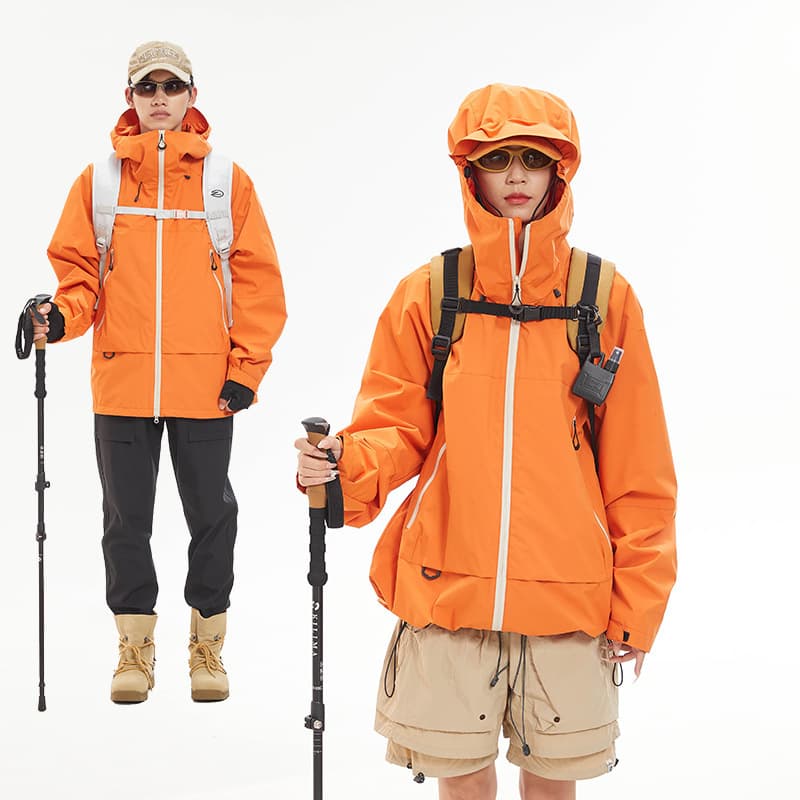 機能性アウトドア三層防水レインウェア