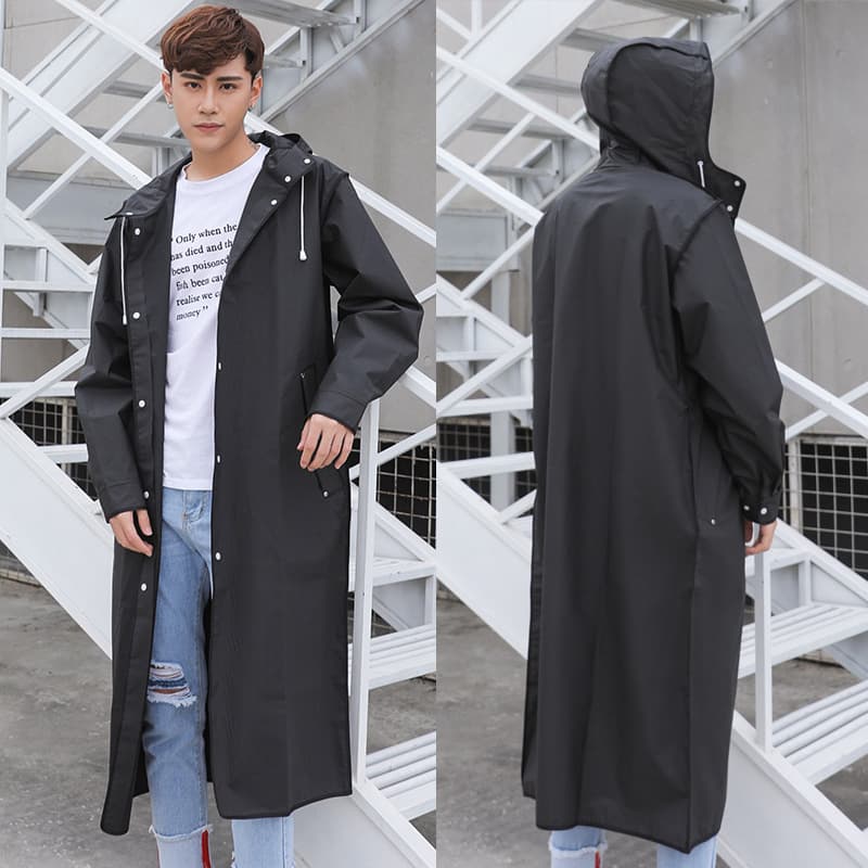 レインウェア ゆったりロング丈 防水レインコート