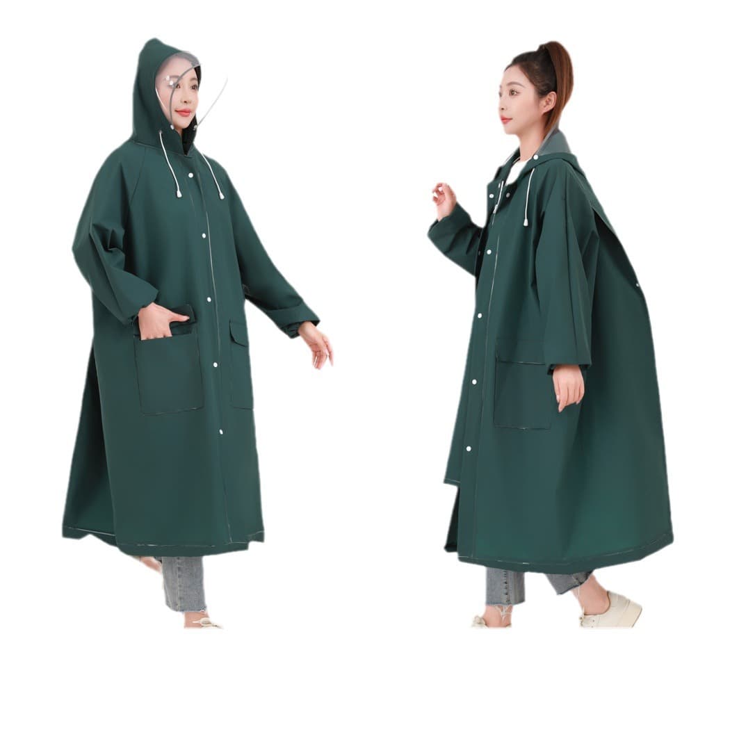 レインウェア ロング丈フード付き雨合羽