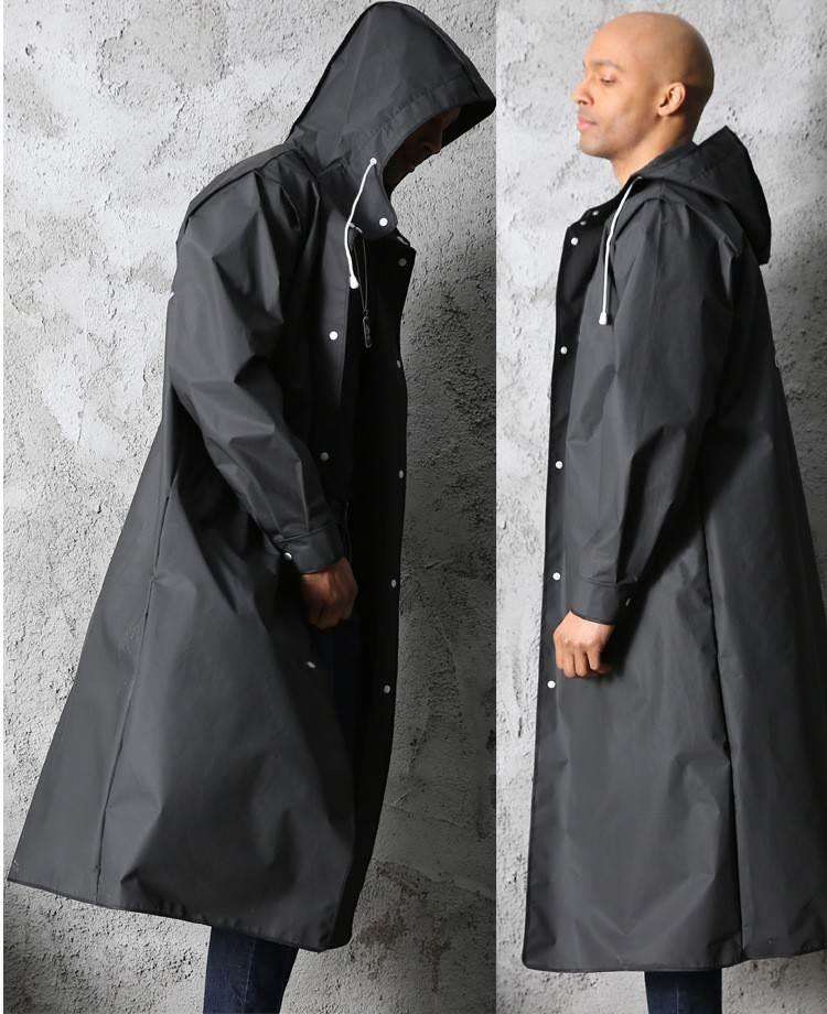 【売切】レインウェア シンプル大人の防水ロングコート