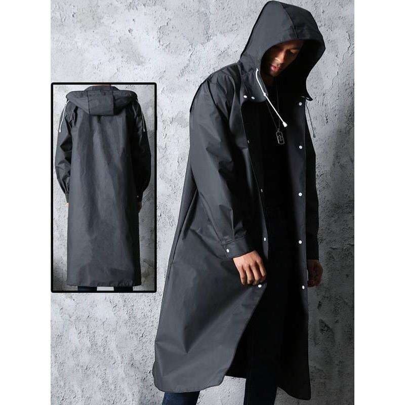 【売切】レインウェア シンプル大人の防水ロングコート