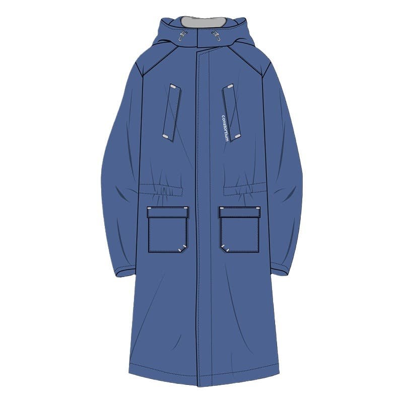 レインウェア 雨粒煌めき ユース ロングコート