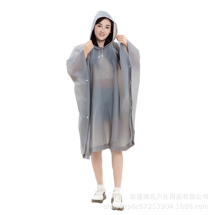 レインウェア 透明感あふれる軽量レインポンチョ