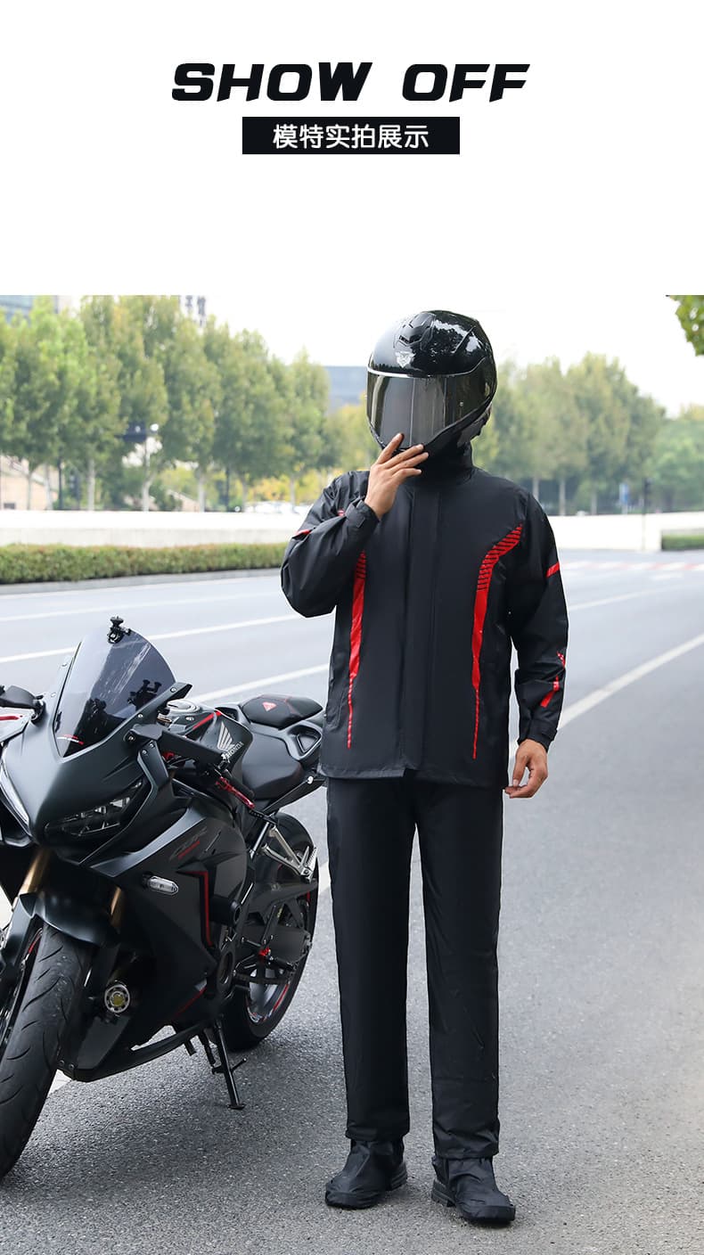 レインウェア バイク用防水安全プロテクションスーツ