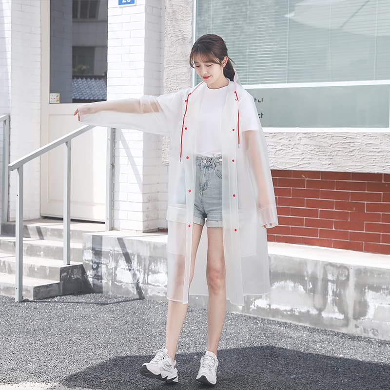 レインウェア シースルーレインコート 上品シルエット