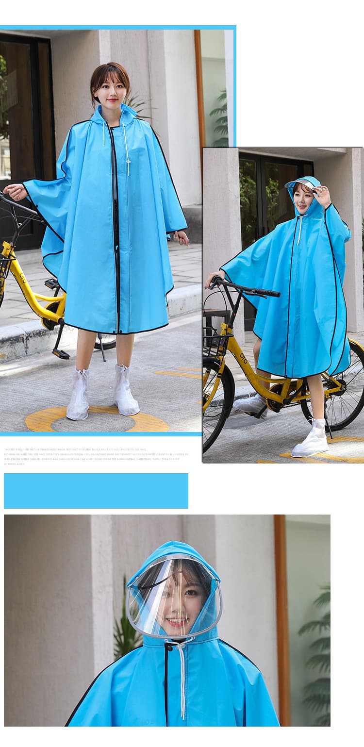 レインウェア 軽やか花びら風レインポンチョ