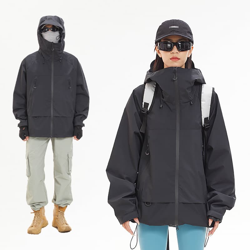 機能性アウトドア三層防水レインウェア