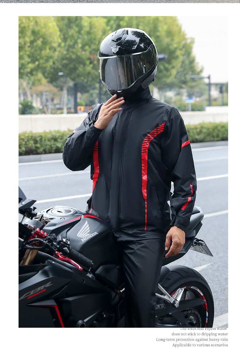 レインウェア バイク用防水安全プロテクションスーツ