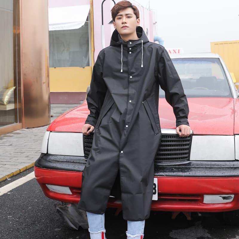レインウェア ゆったりロング丈 防水レインコート