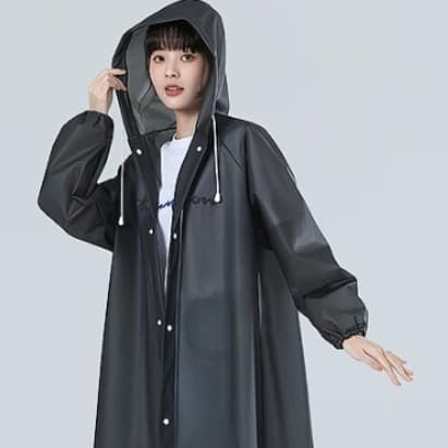 【売切】シンプル長丈レインウェア