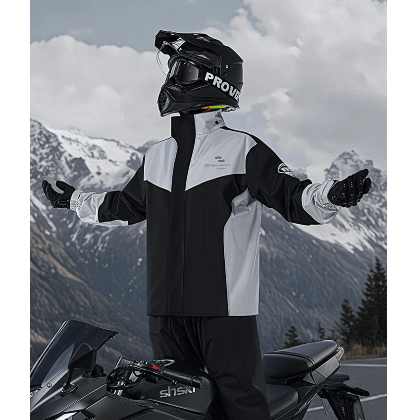 レインウェア レインウェア 全天候型バイク防水ジャケット